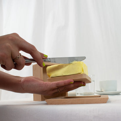 Butterdose ‘Breakfast’ aus Buchenholz | 3-teilig |