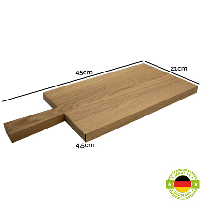 Jausen- und Schneidbrett 'Griffi' | Eiche natur geölt | L45 x B21 x H4,5 cm