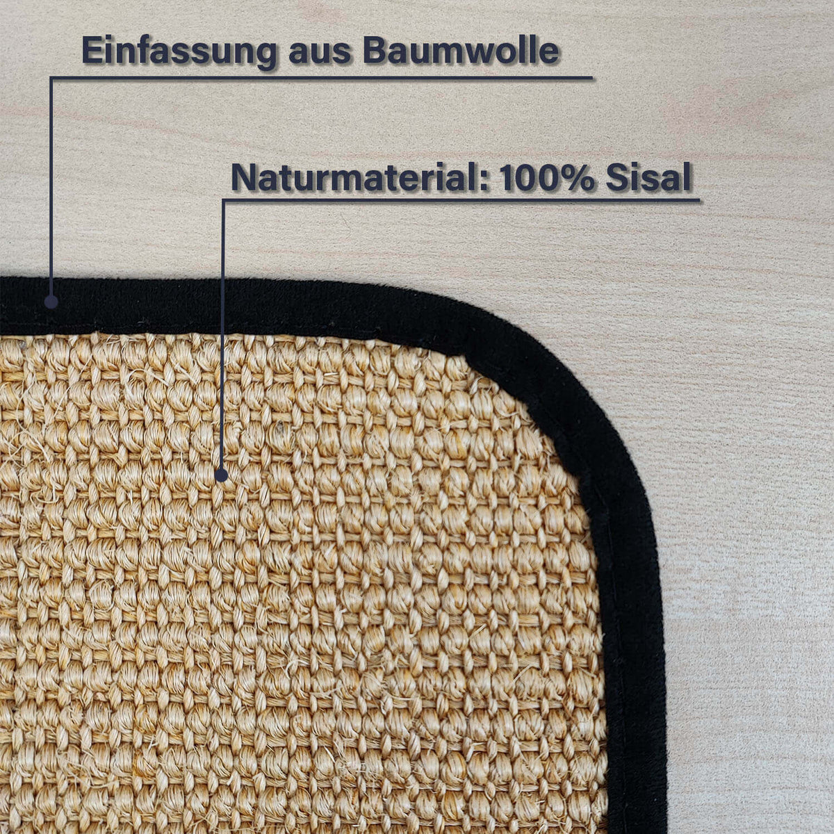 Fußmatte | 'Hereinspaziert' | 40 x 60 cm | Sisal | Naturlatex