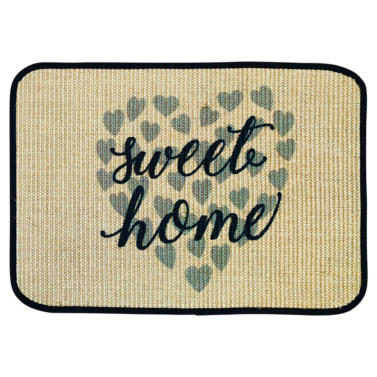 Fußmatte | 'sweet home' mit Herz | 40 x 60 cm | Sisal | Naturlatex