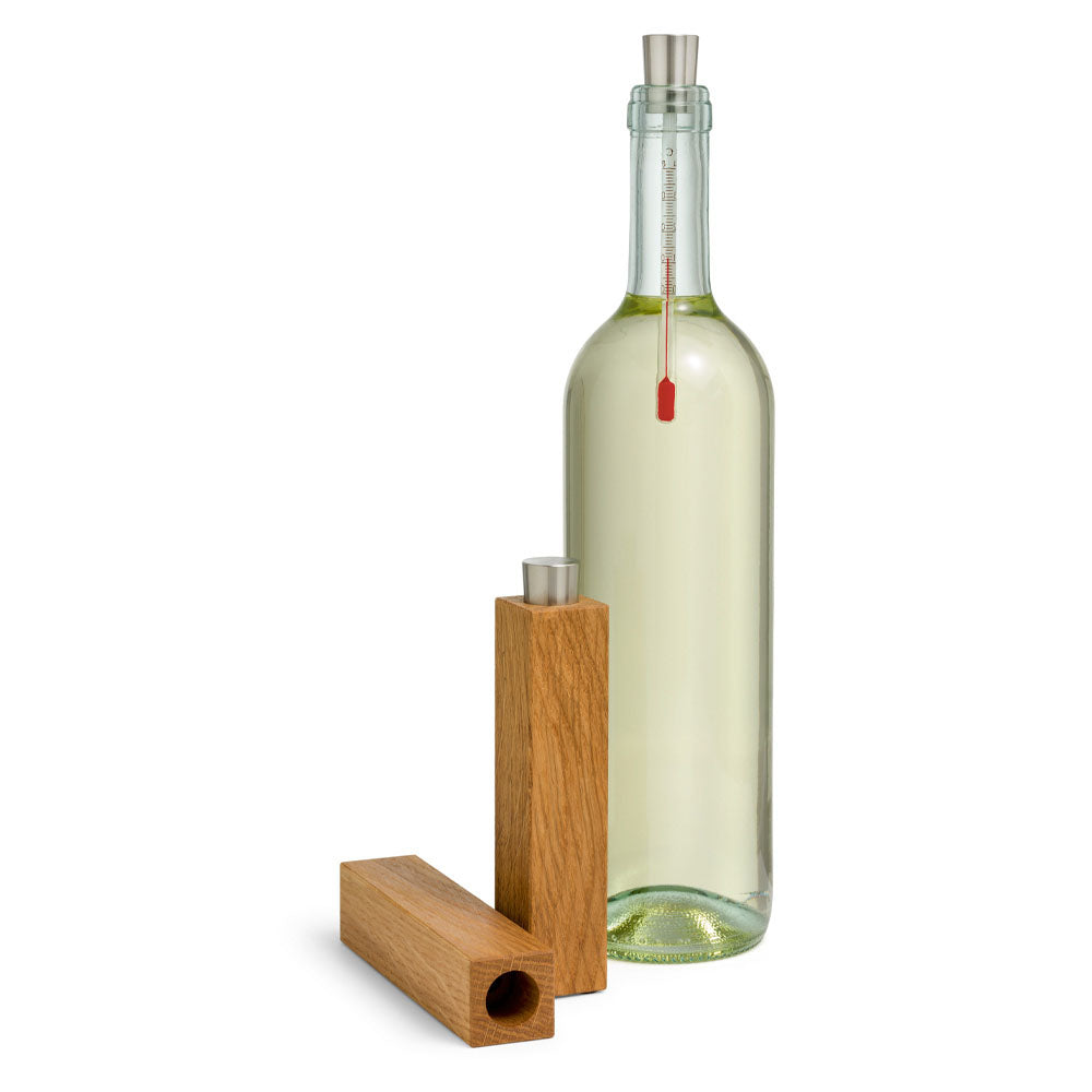 Set Weinregal anthrazit und Weinthermometer