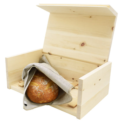 Brotkasten aus Zirbel roh, Brotbehälter '4betterbread' | 35x26x16 cm