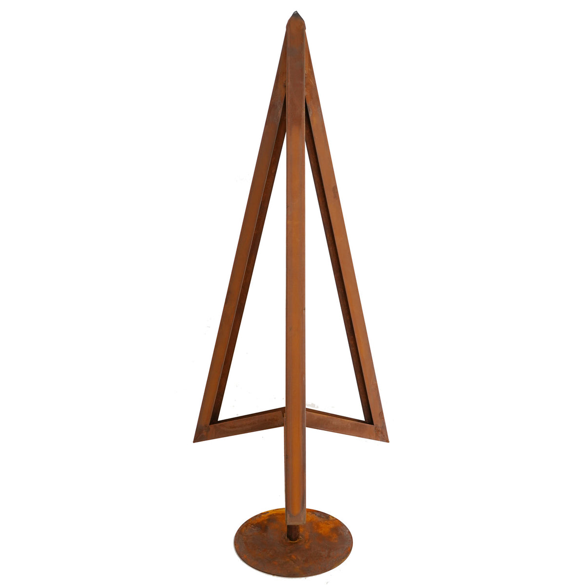 Tannenbaum / Weihnachtsbaum mit Stamm | aus Edelrost | LED-Beleuchtung | B 32 x T 32 x H 86 cm