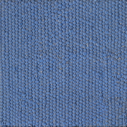 Handgewebter Teppich in verschiedenen Farben 'Breezy Floor' 0.8x2 enzianblau gewalkt