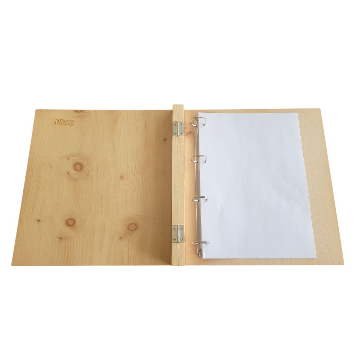 Edler Ordner DIN A4 | 4 Ringe | aus Zirbenholz | L 30 x B 5 x H 32 x  cm