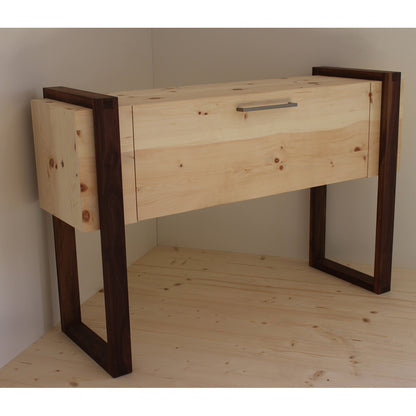 Sideboard 'Ahrn' | B 120 x T 37,5 x H 78 cm | Zirbe, Nuss