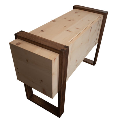 Sideboard 'Ahrn' | B 120 x T 37,5 x H 78 cm | Zirbe, Nuss