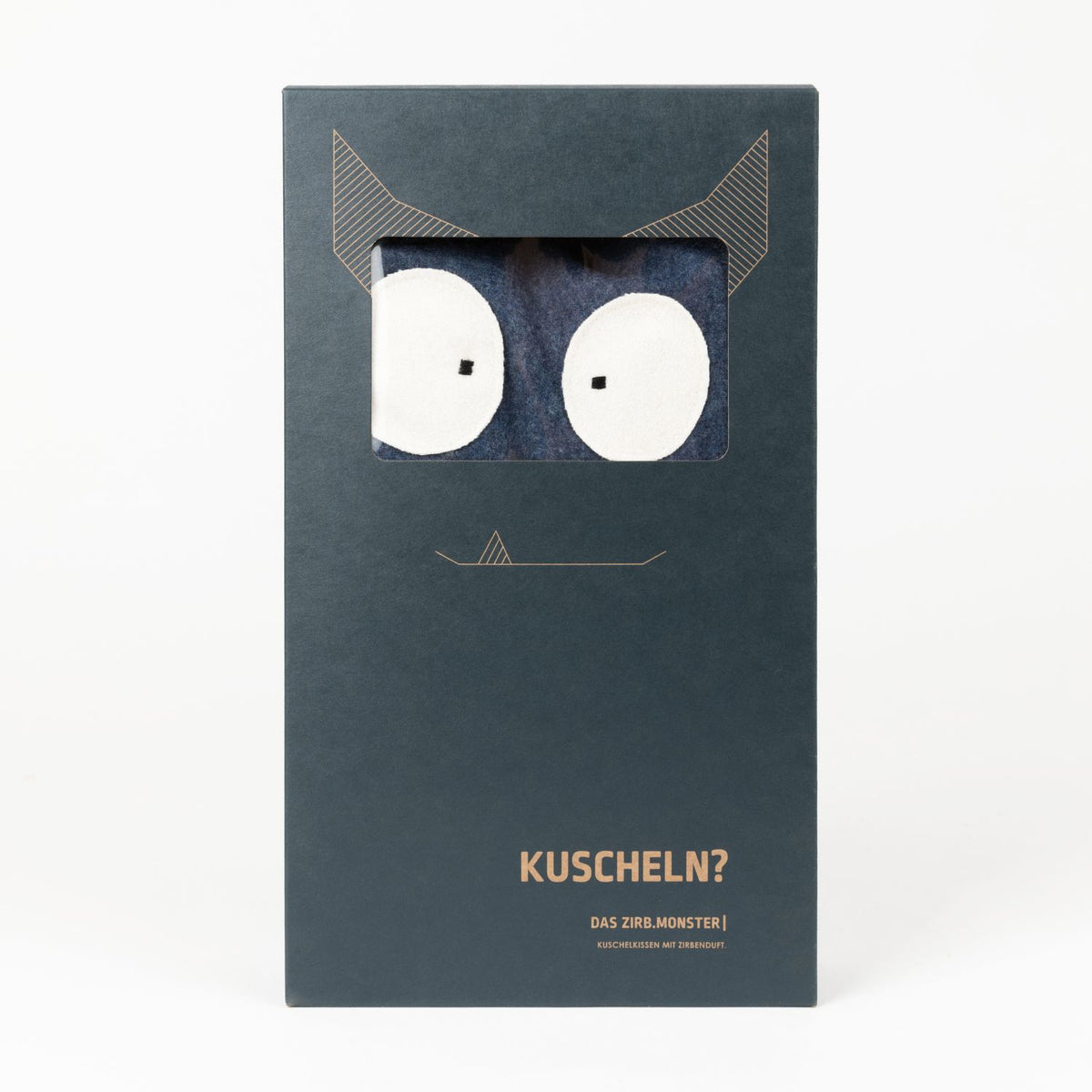 Kuscheltier | Wassermonster 'Splashy' | Merinoloden | Zirbenholzgranulat | blau | L 18 x H 31 x T 6 cm