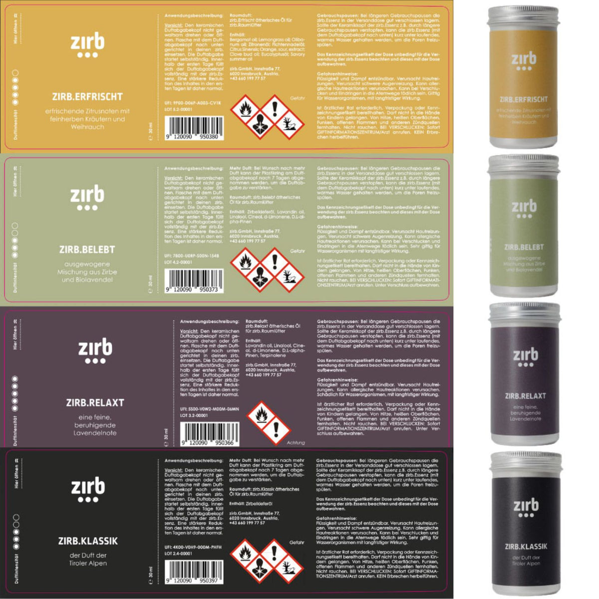 Duftsystem 'Mini' | Essenz-Öl 'Belbt' 30 ml | L 6 x B 6 x H 9,5 cm