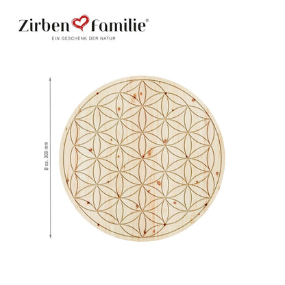 Wandbild 'ZirbenBlume des Lebens' Ø 30 cm
