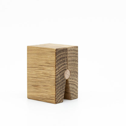 Notizklammer | Eiche | Magnet | B 4 x T 3,6 x H 5,5 cm