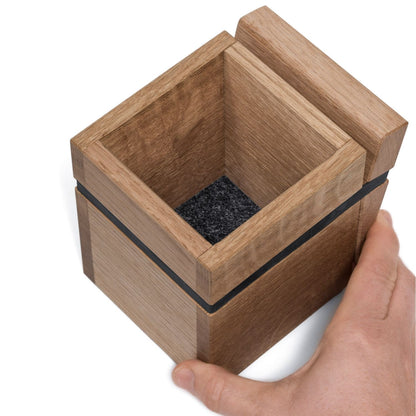 Besteckhalter mit Klammer | Eiche, Silikonband, Violan Gleiter | B 10 x T 12 x H 12 cm