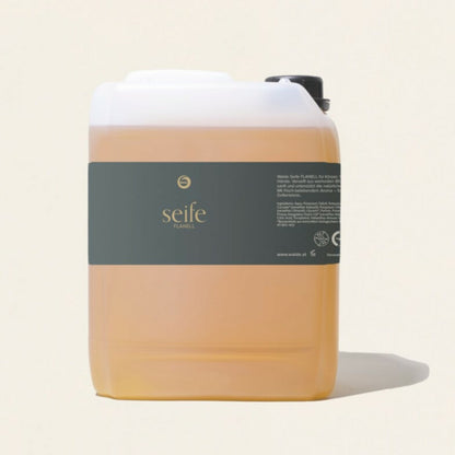 Flüssige Seife 'Flanell' | 5 l Nachfüllkanister | für Körper, Gesicht und Hände