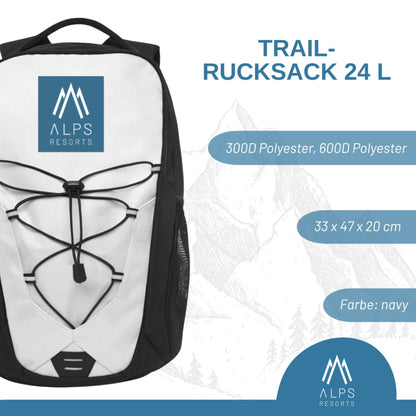 ALPS RESORTS Trail-Rucksack | 47 x 33 x 20 cm | Volumen ca. 24 l | Fronttasche mit Organizer | Polyester