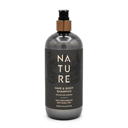 Hair & Body Shampoo 'Mountain Spring' | 250 ml | Kunststoffgebinde mit Pumpfunktion