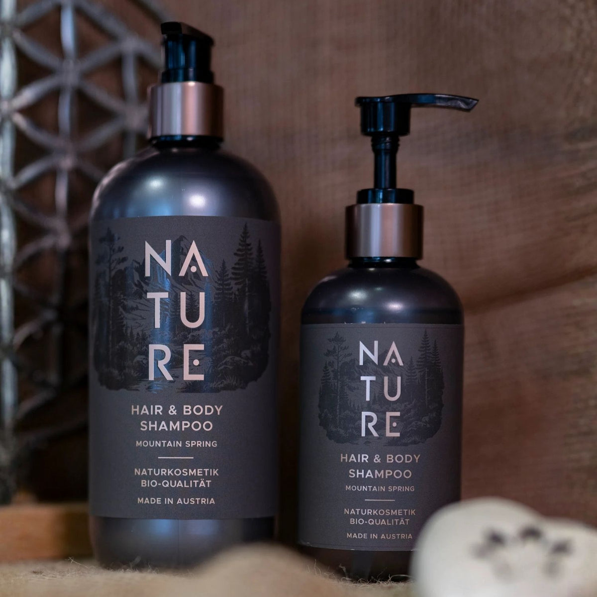 Hair & Body Shampoo 'Mountain Spring' | 250 ml | Kunststoffgebinde mit Pumpfunktion