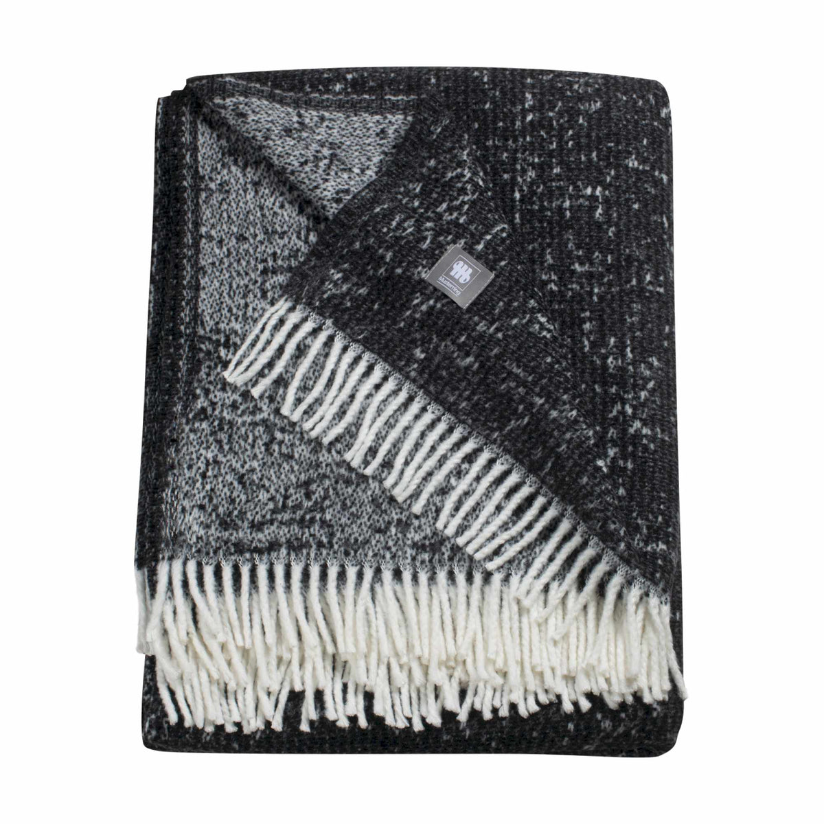 Kuscheldecke 'Ease' | 140x200 cm | BW und PA | Strukturmuster | Grau |  waschbar