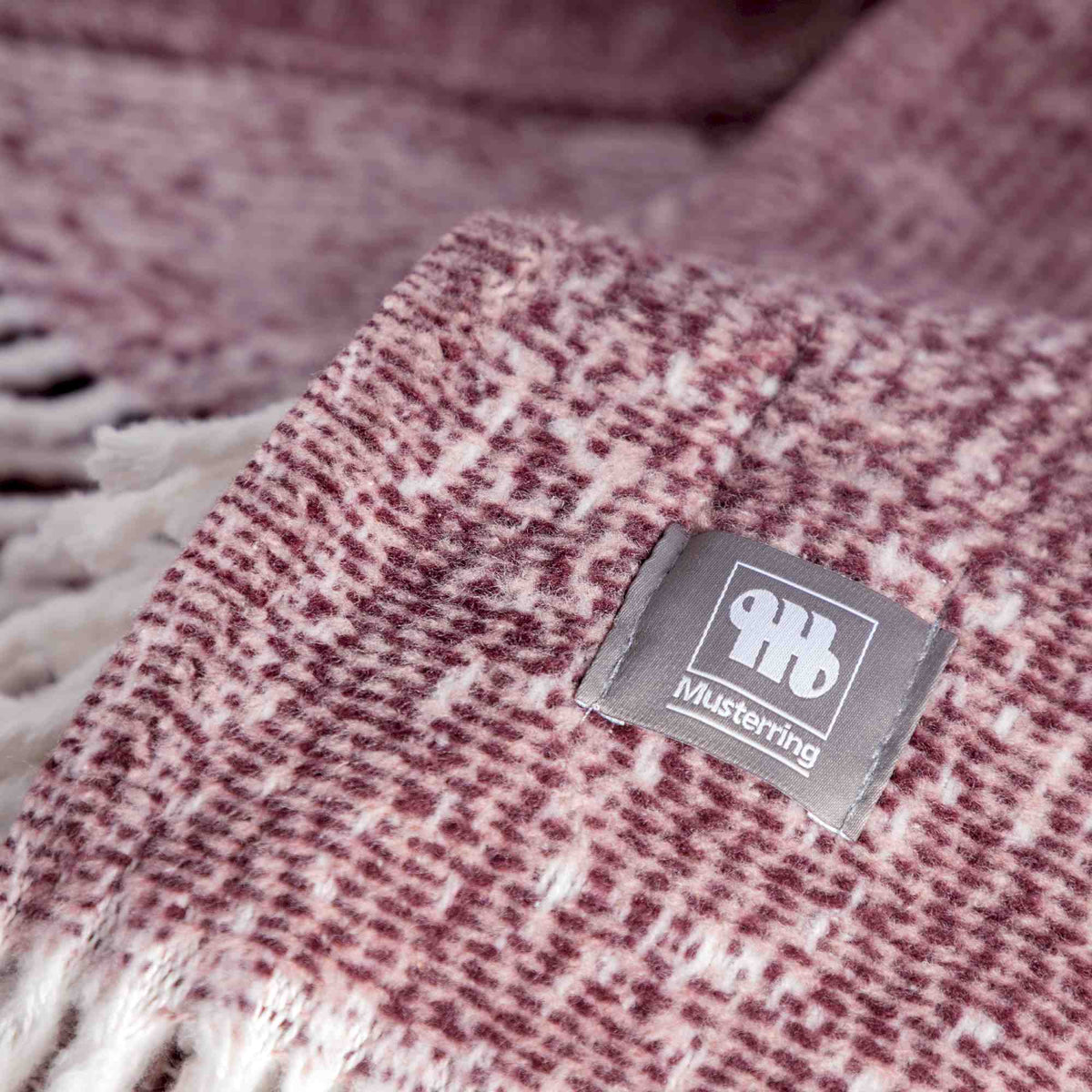 Kuscheldecke 'Ease' | 140x200 cm | BW und PA | Strukturmuster | Rose |  waschbar