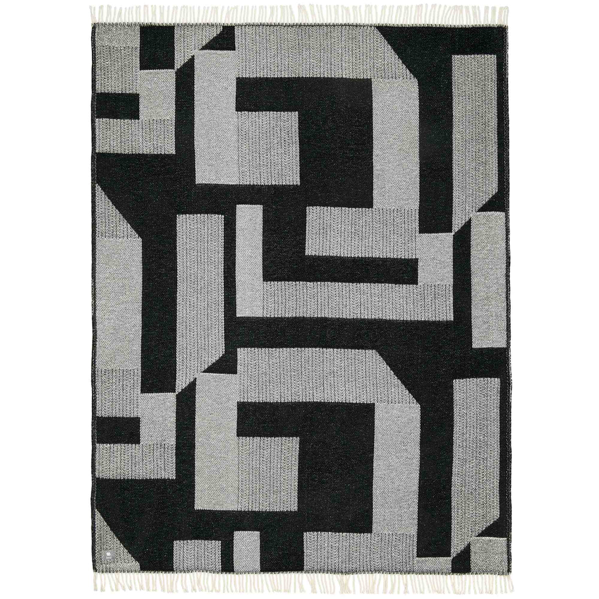 Kuscheldecke 'Slow' | 140x200 cm | BW und PE | Schwarz/Grau |  waschbar