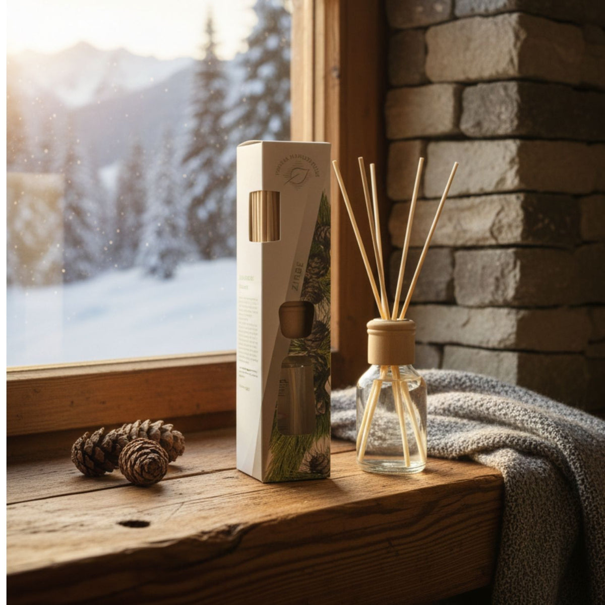Raumduft 'Homestyle' | Orange | Glasdiffuser | Holzstäbchen |100 ml