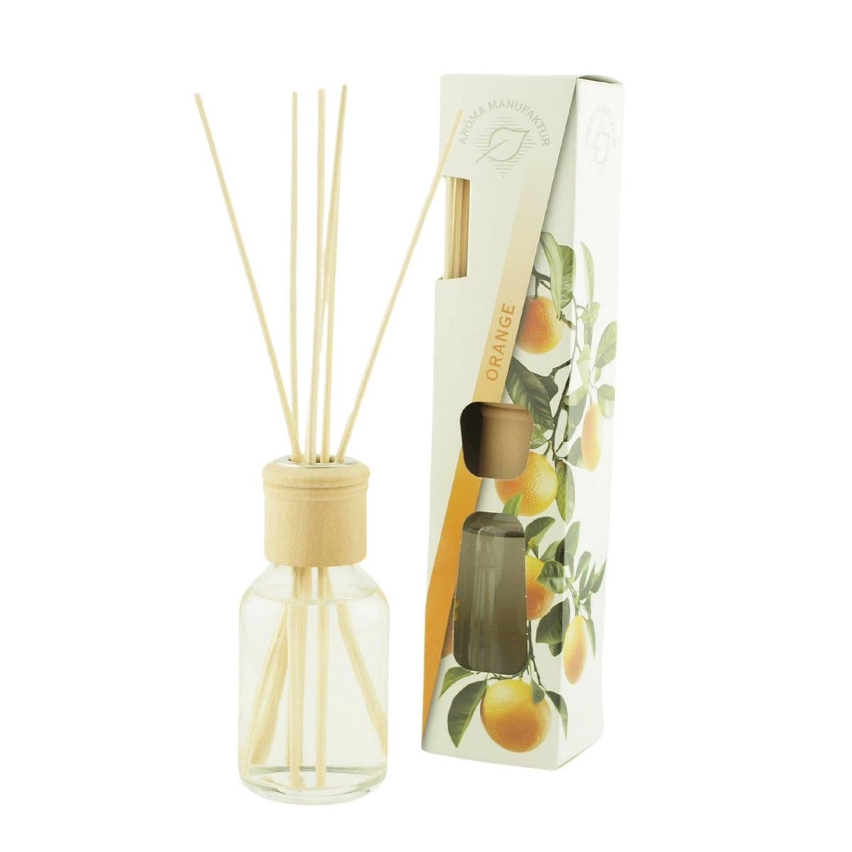 Raumduft 'Homestyle' | Orange | Glasdiffuser | Holzstäbchen |100 ml