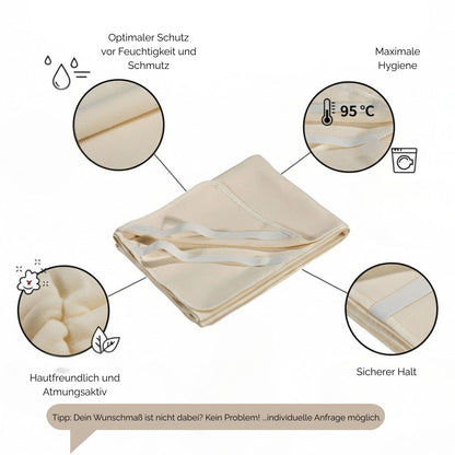 Matratzenschoner | 90x200 cm | 100% Baumwoll-Molton-Gewebe