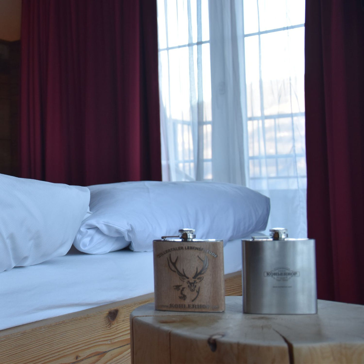 Flachmann | mit Holz | Hotel Kohlerhof