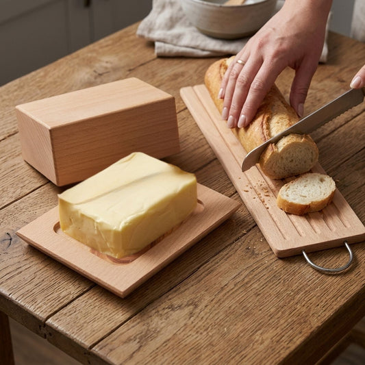 Set Baguettebrett und Butterdose