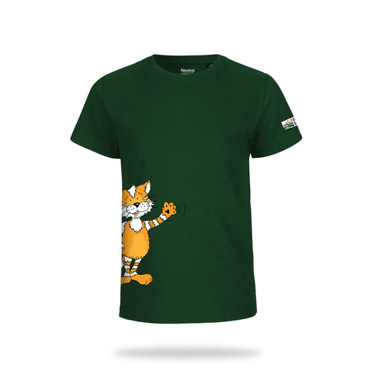 Kinder T-Shirt 'Urlaub am Bauernhof' | Bio-Baumwolle | Kater | grün | 92/98