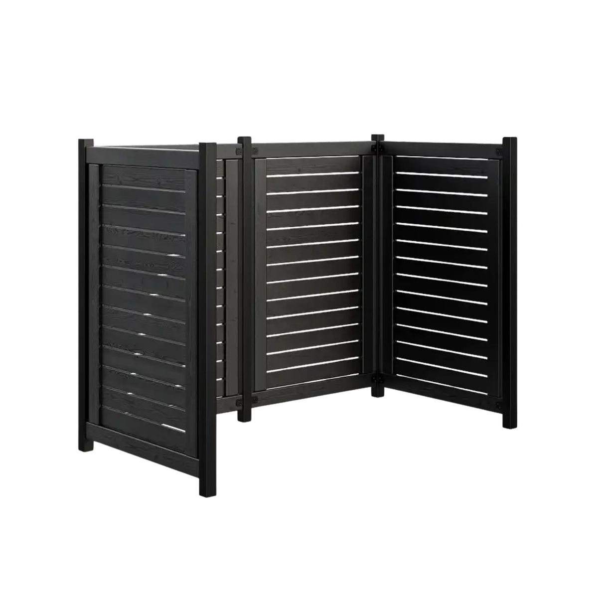 Mülltonnenverkleidung 'Lund' | L 165 x B 85 x H 124 cm | Holz | schwarz