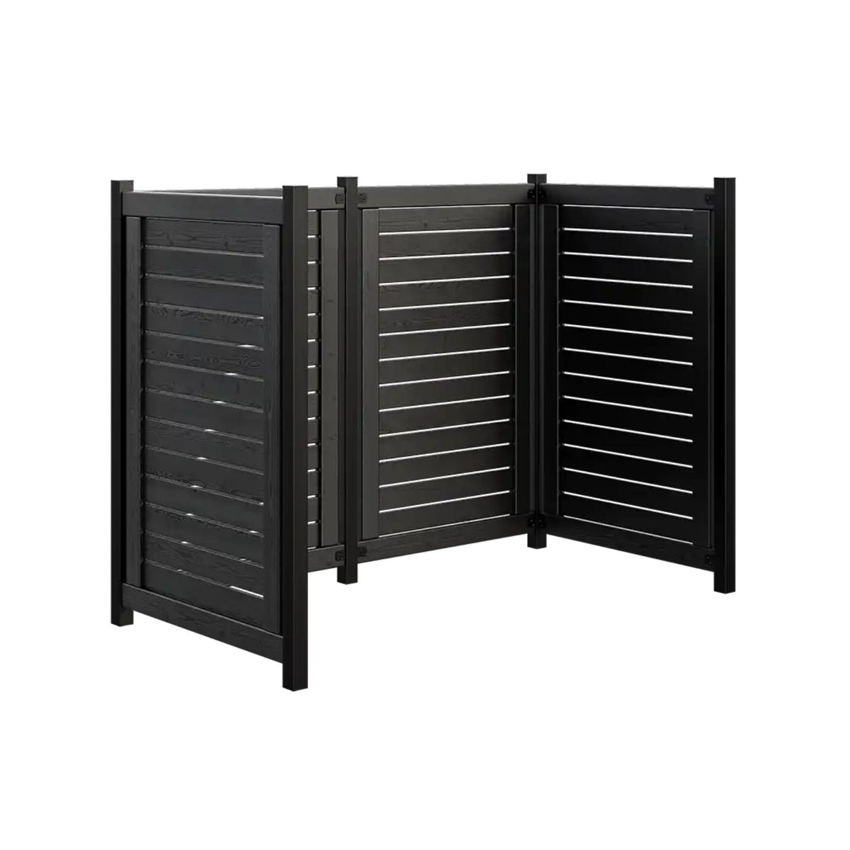 Mülltonnenverkleidung 'Lund' | L 165 x B 85 x H 124 cm | Holz | schwarz