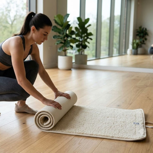 Yogamatte Flow & Strength | aus Naturlatex und Schafschurwolle |