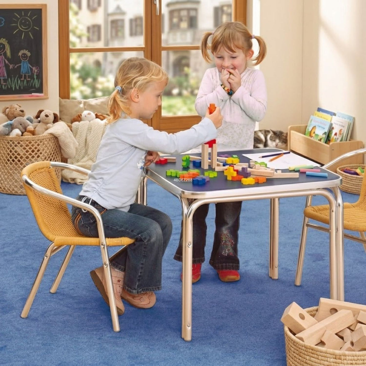 Buntes Kreuzsteinspiel | aus 100 % regionalem Buchenholz | ab 1 Jahr geeignet | Made in Germany 150 Teile