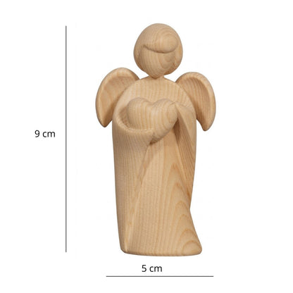 Klassischer Schutzengel aus Zirbenholz | Trompete 9cm