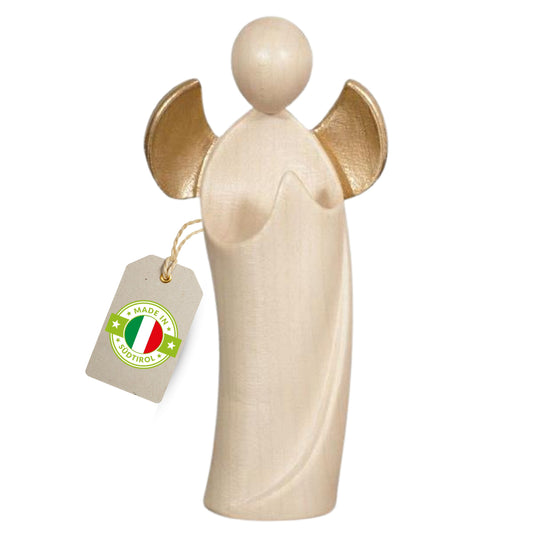 Engel 'Aurelia' | betend | Ahorn | gewachst Gold | 11,5 cm