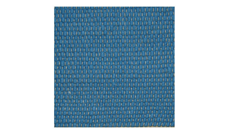Handgewebter Teppich in verschiedenen Farben 'Breezy Floor' 0.8x2 enzianblau gewalkt