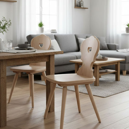 Bauernstuhl  'Urform kleinherzig' | in verschiedenen Ausführungen | B 41 x T 38 x H 87 cm