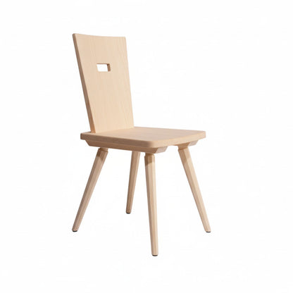 Eleganter Stuhl  'Pristine' | Vollholz | Griff rechteckig | in verschiedenen Holzarten | Hergestellt in Südtirol