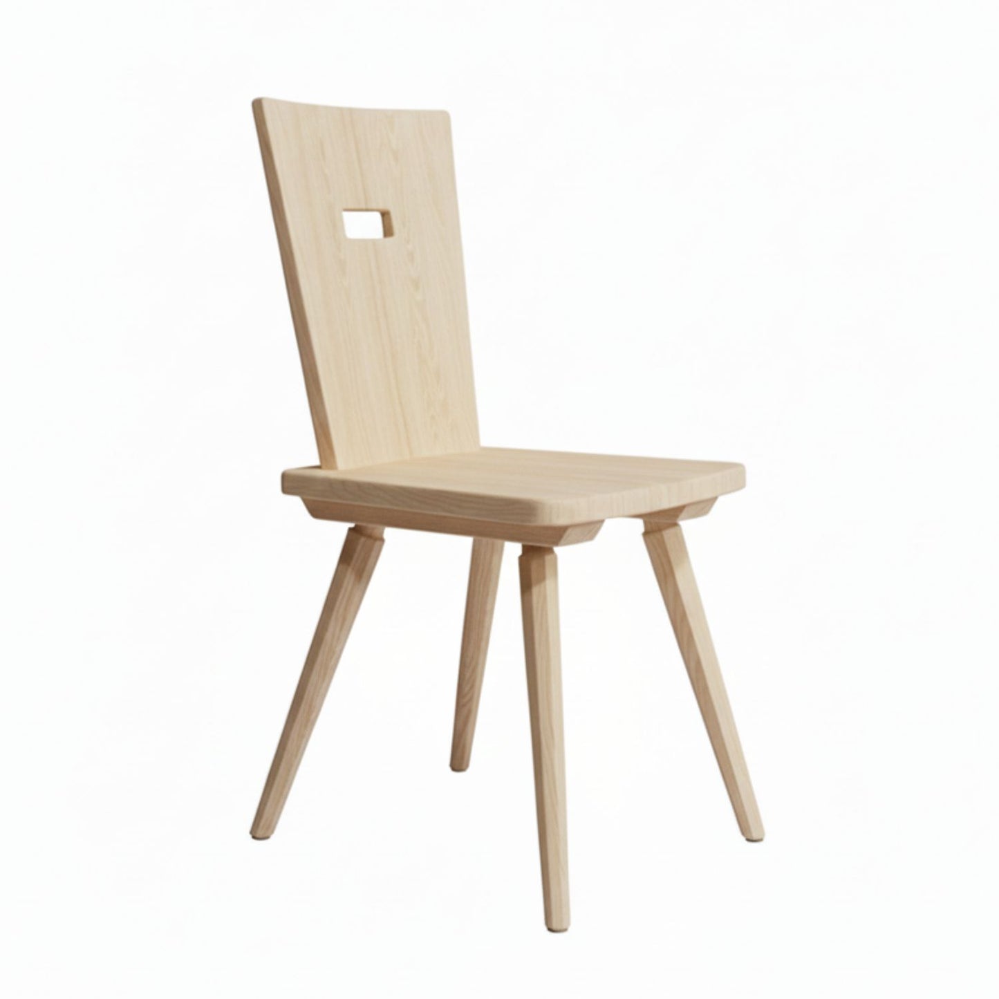 Eleganter Stuhl  'Pristine' | Vollholz | Griff rechteckig | in verschiedenen Holzarten | Hergestellt in Südtirol