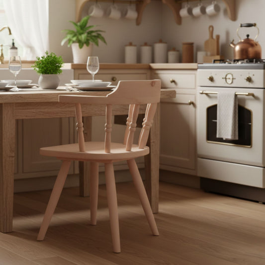 Landhaus Stuhl | mit Armlehne | aus Zirbenholz (Arve) | 'Sitbetter Native' | Beine aus Buche | Comfort Country