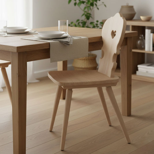 Bauernstuhl 'Urtyp' | Eichenholz unbehandelt | Pures Handwerk aus Südtirol