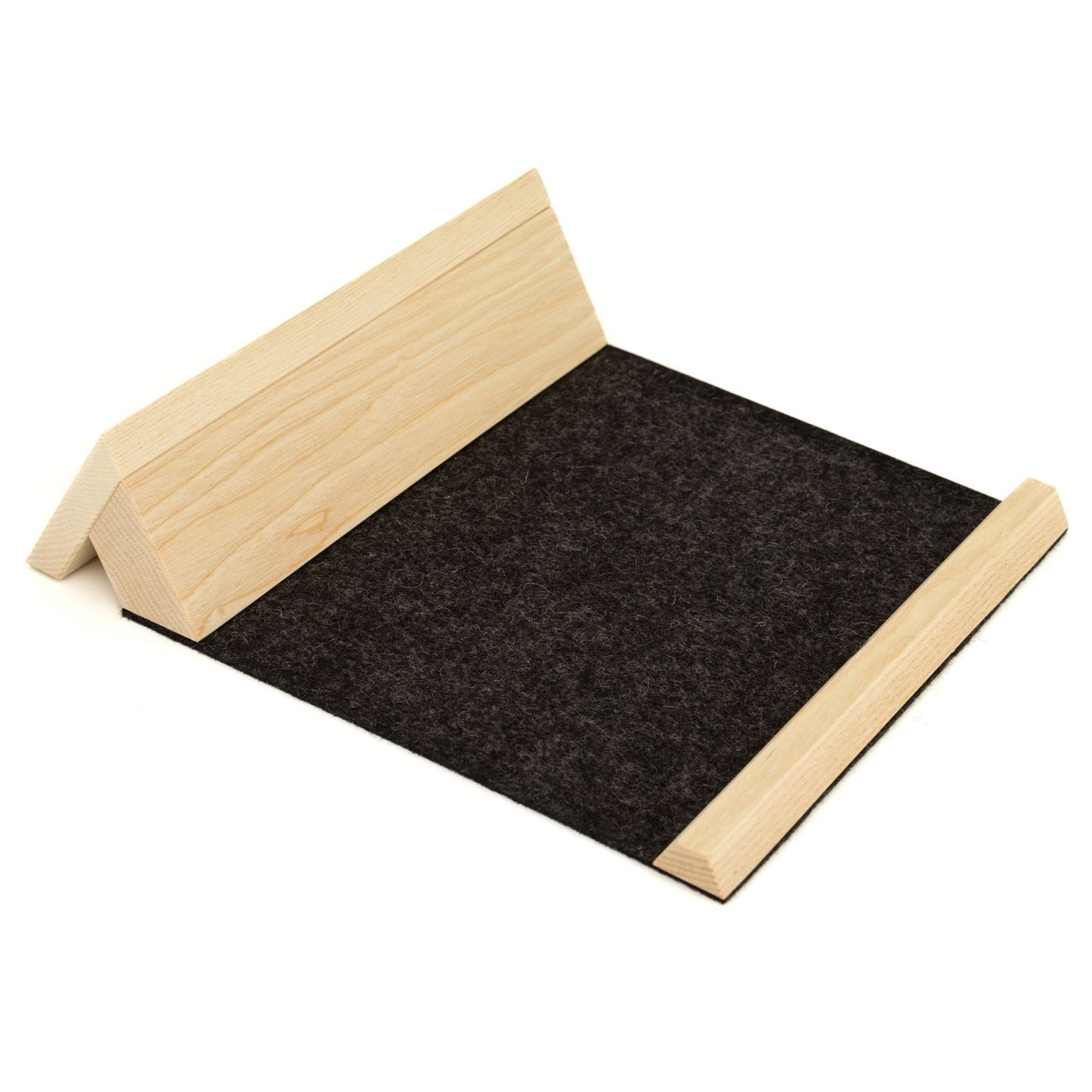 Laptophalter 'Gipfel' | Esche, Wollfilz | B 21 x T 5,7 x H 6,2 cm | ausklappbar | Made in Germany