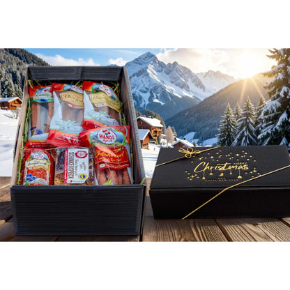 Weihnachts-Genussbox 'Koriander' | verschiedene Würste, Speck | 1050 g | im Geschenkskarton | Made in Austria