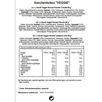 Genussbox 'Veggie' | 6 verschiedene vegane Würste | 390 g | im Geschenkskarton | Made in Austria