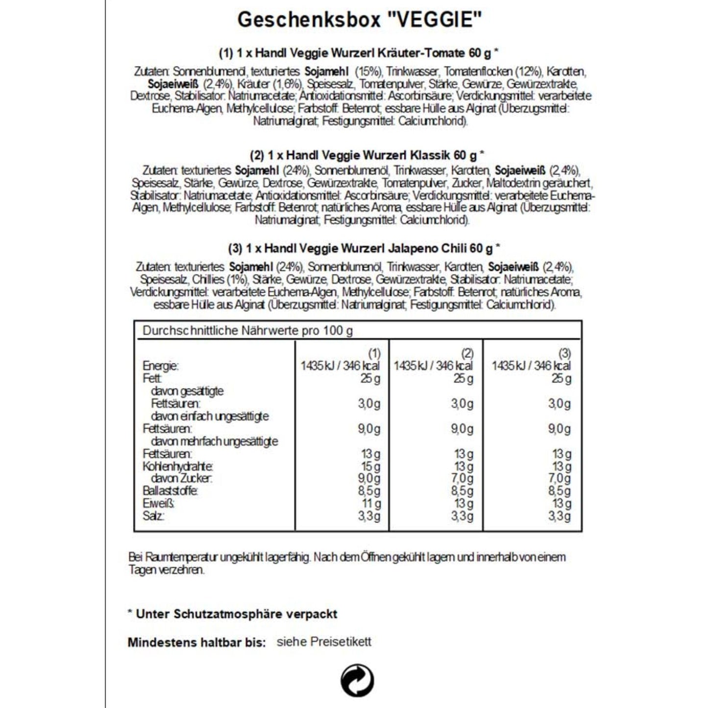 Genussbox 'Veggie' | 6 verschiedene vegane Würste | 390 g | im Geschenkskarton | Made in Austria