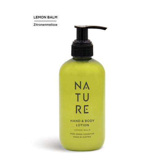 Hand & Body Lotion 'Lemon Balm' | 250 ml | tierversuchsfrei | vegan | Kunststoffgebinde mit Pumpfunktion | Made in Austria