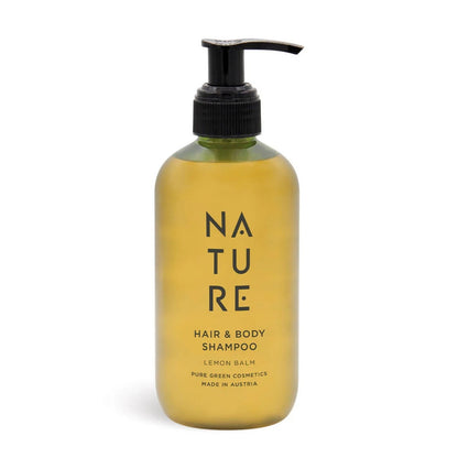 Hair & Body Shampoo 'Lemon Balm' | tierversuchsfrei | vegan | Kunststoffgebinde mit Pumpfunktion | Made in Austria