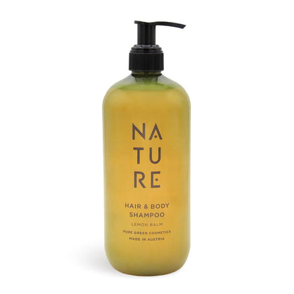 Hair & Body Shampoo 'Lemon Balm' | tierversuchsfrei | vegan | Kunststoffgebinde mit Pumpfunktion | Made in Austria