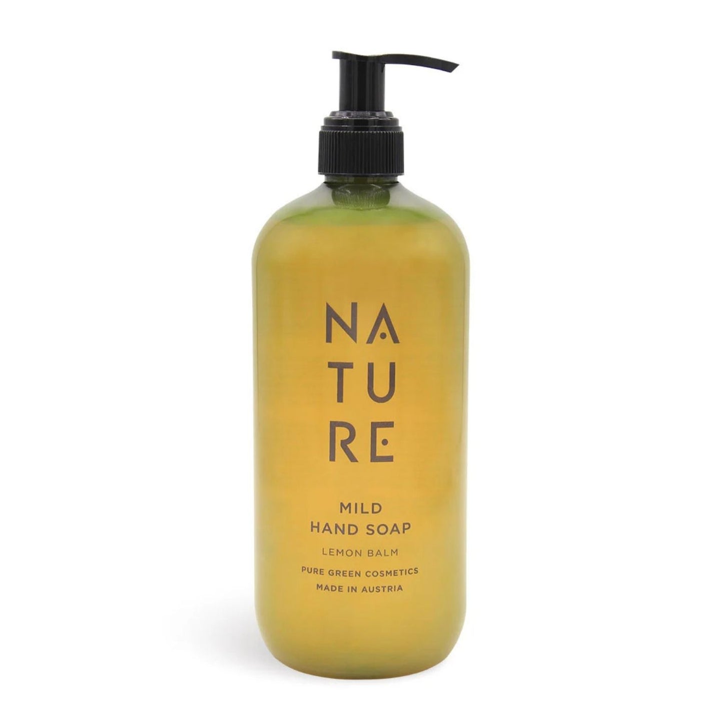 Mild Hand Soap 'Lemon Balm' | tierversuchsfrei | vegan | Kunststoffgebinde mit Pumpfunktion | Made in Austria