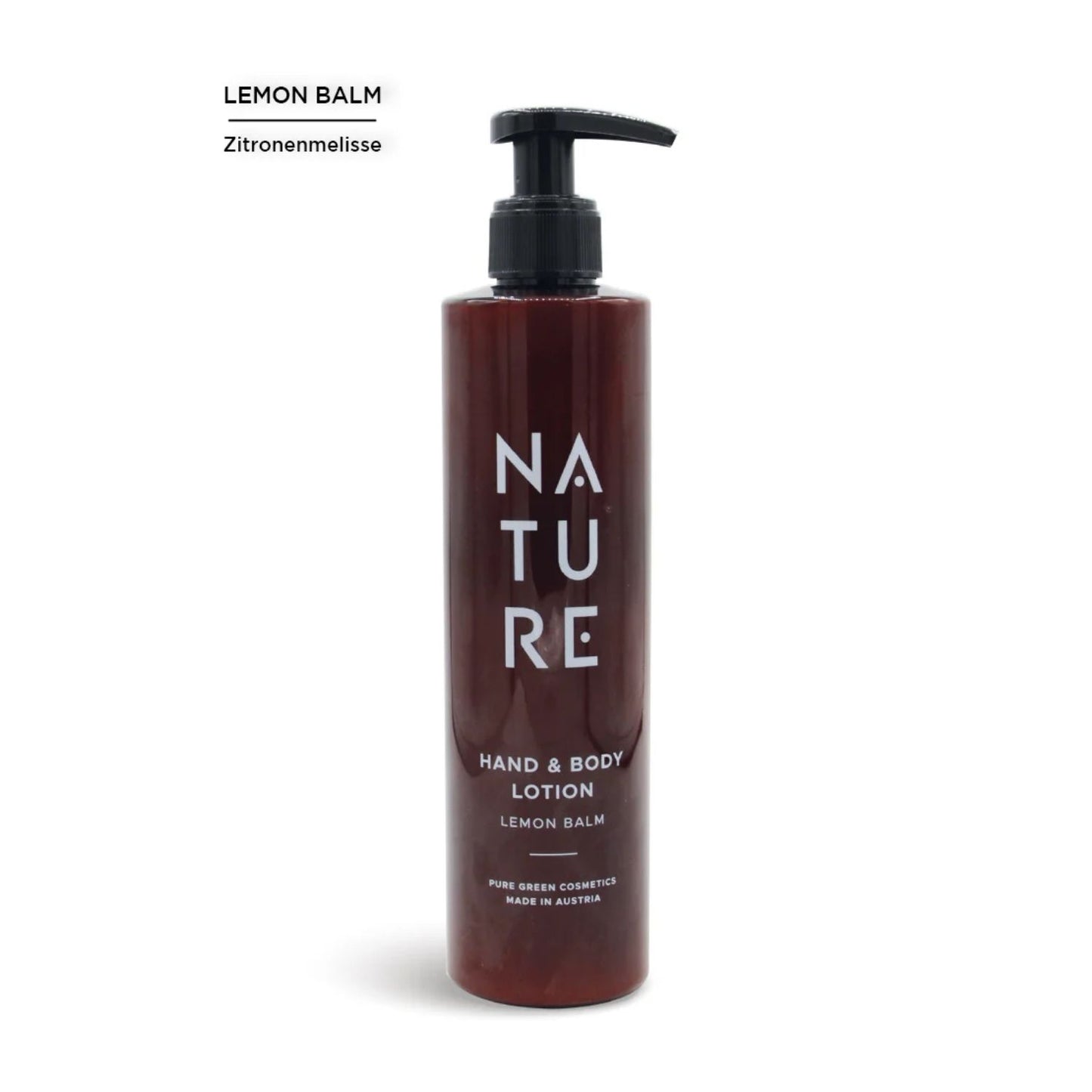 Hand & Body Lotion 'Lemon Balm' | 300 ml | tierversuchsfrei | vegan | Kunststoffgebinde mit Pumpfunktion | Made in Austria